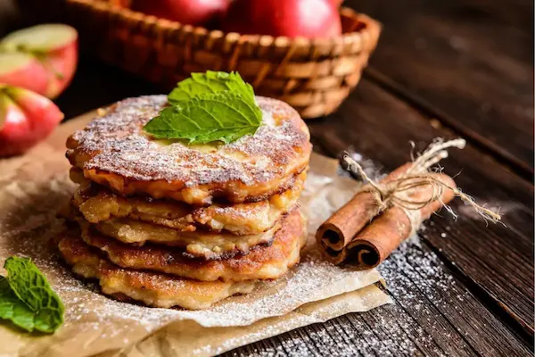 Oat and apple pancakes